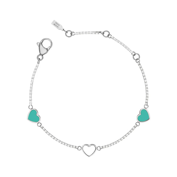 AMARE TURQUOISE AND WHITE CHIPS TRIO BRACELET - ONE SIZE