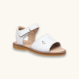 Classic Sandal w/Scallop White Child