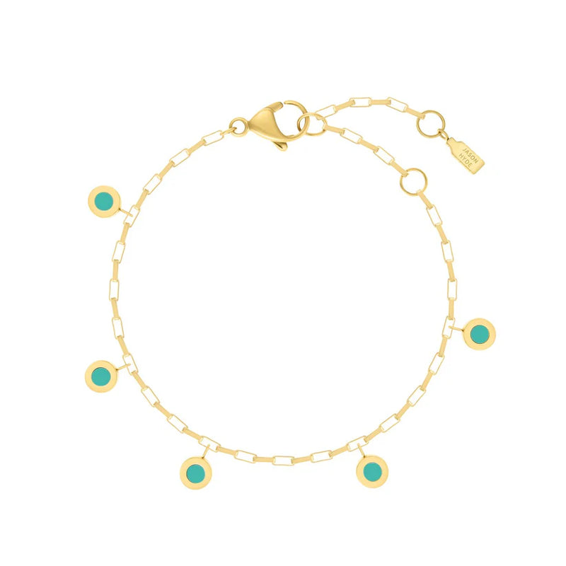 NEW WAVE HANGING 5 CHIPS TURQUOISE BRACELET