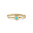 NEW WAVE SINGLE GOLD TURQUOISE CHIP RING