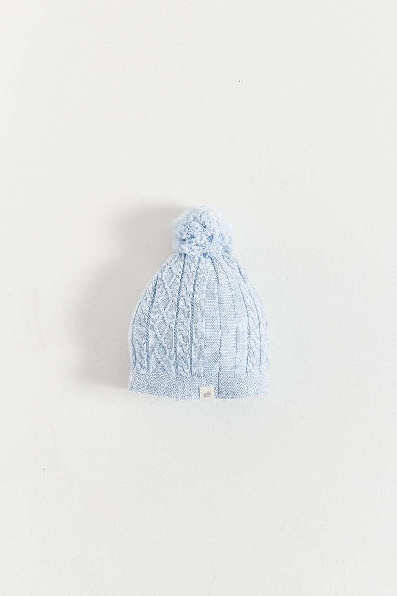 SET GORRO+BOOTIE  STARS CELESTE