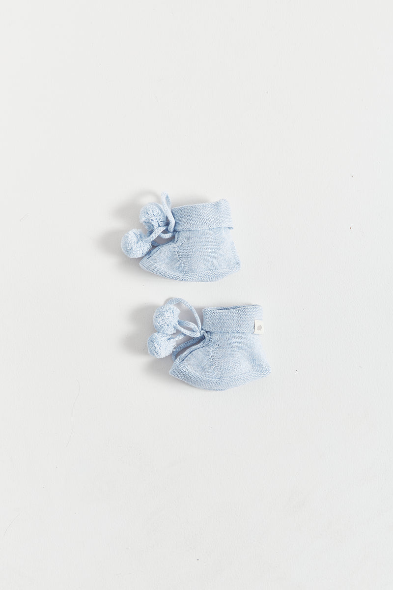 SET GORRO+BOOTIE  STARS CELESTE