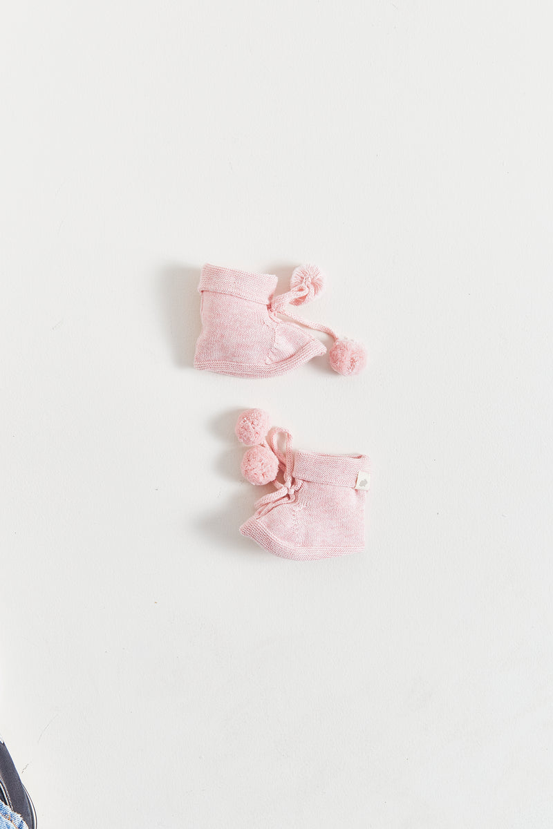 SET GORRO+BOOTIE  STARS ROSA