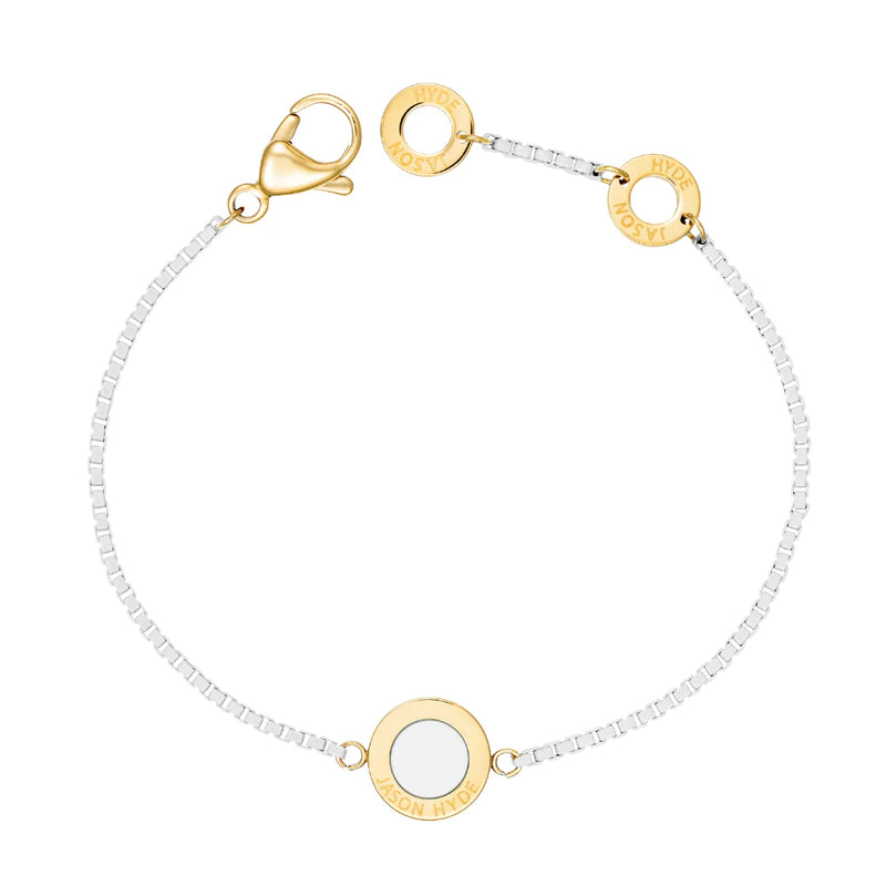OCEAN WHITE CHAIN WHITE CHIP BRACELET
