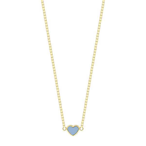 AMARE POWDER BLUE CHIP NECKLACE GOLD