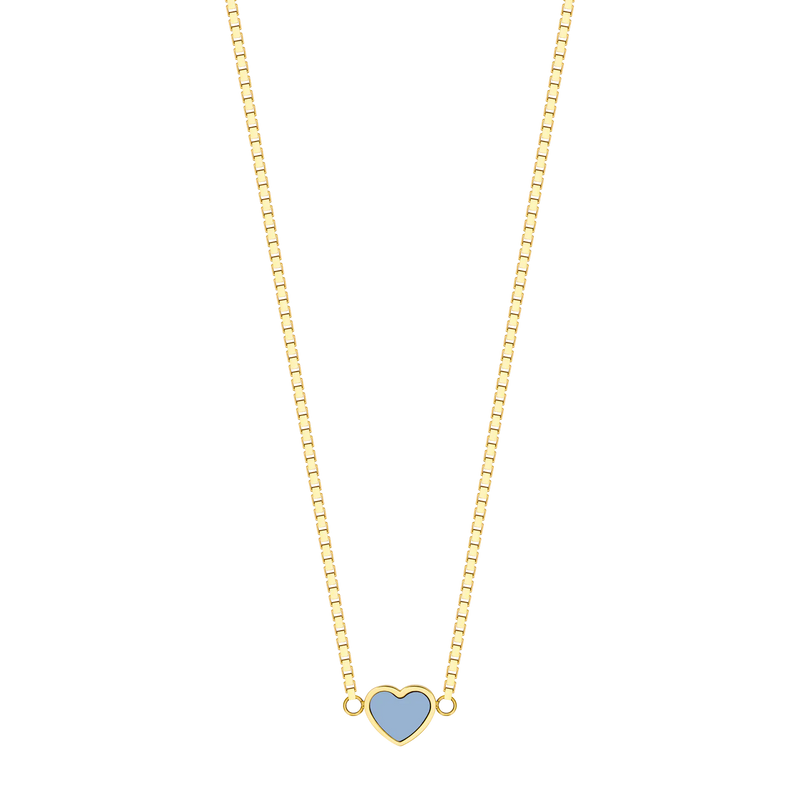 AMARE POWDER BLUE CHIP NECKLACE GOLD