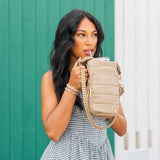 HYDROBAG Taupe Vegan leather with handle bottle bag