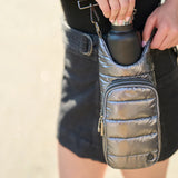 HYDROBAG Pewter Glossy solid strap bottle bag