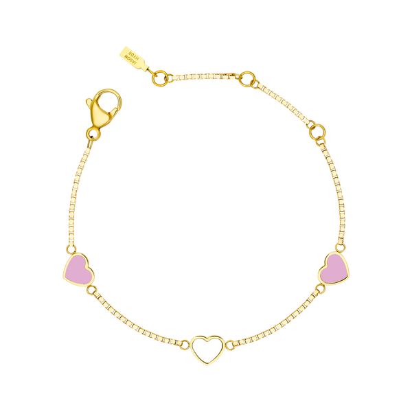AMARE FONDANT WHITE AND PINK CHIP TRIO BRACELET