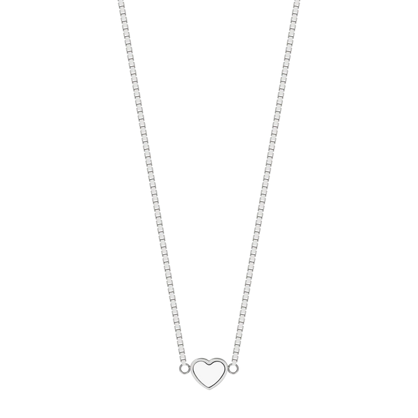 AMARE WHITE CHIP SILVER NECKLACE