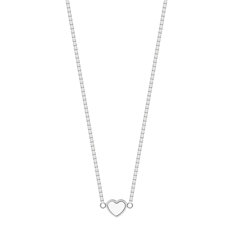 AMARE WHITE CHIP SILVER NECKLACE