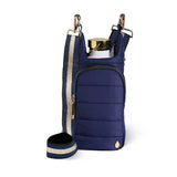 HYDROBAG Navy blue matte gold strap bottle bag