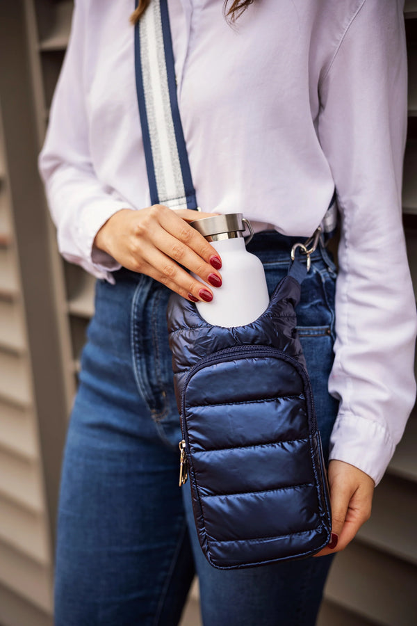 HYDROBAG Navy blue Shiny bottle bag