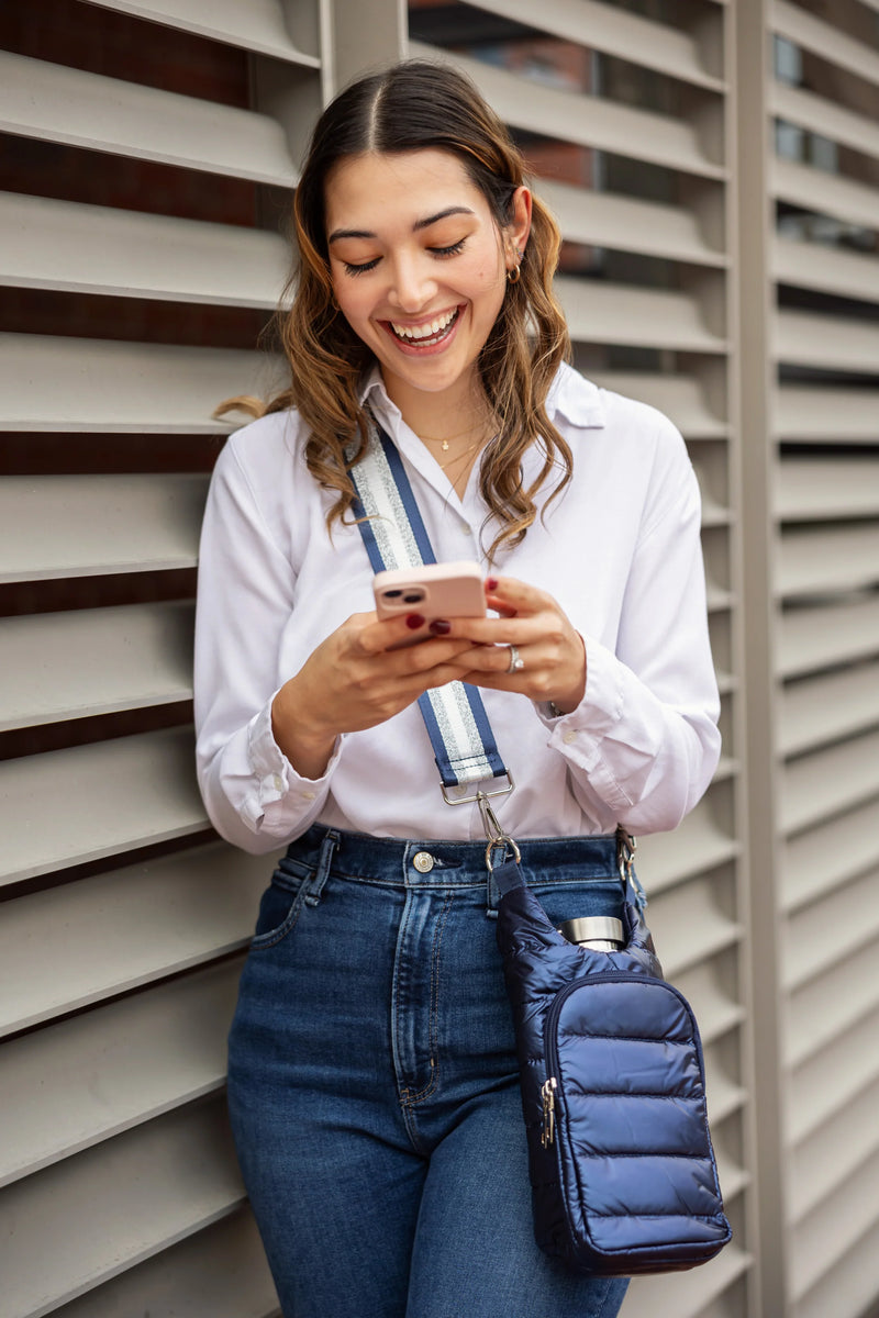 HYDROBAG Navy blue Shiny bottle bag