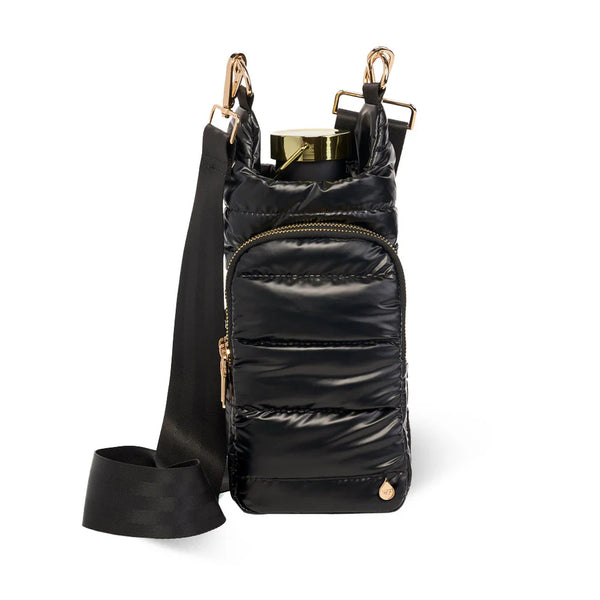 HYDROBAG Black Shiny gold hardware bottle bag