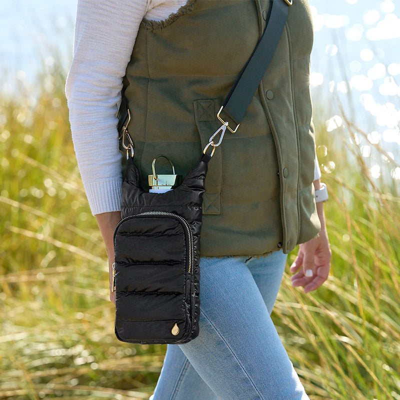 HYDROBAG Black Shiny gold hardware bottle bag