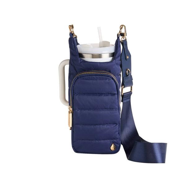 HYDROBAG Navy Matte Vegan leather bottle bag