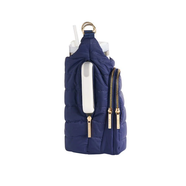 HYDROBAG Navy Matte Vegan leather bottle bag