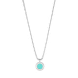 OCEAN TURQUOISE CHIP NECKLACE SILVER