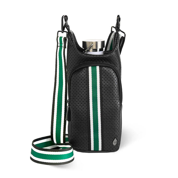 HYDROBAG Neoprene stripe white . Black/white strap bottle bag