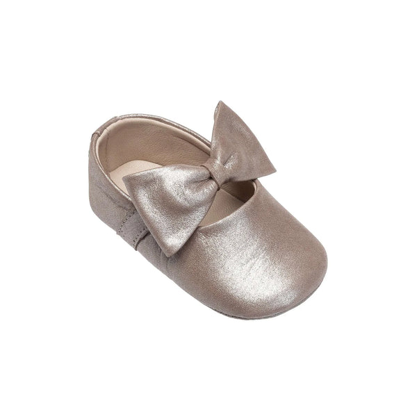Ballerina baby w/bow metal silver