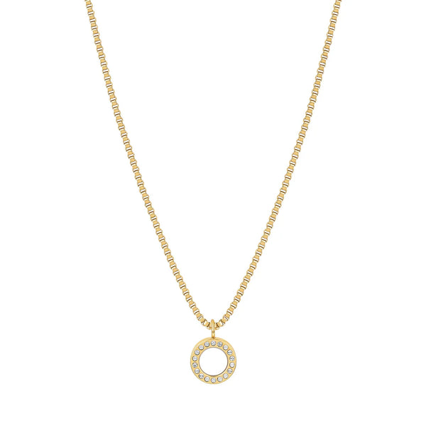 OCEAN WHITE CHIP WITH ZIRCONIA NECKLACE