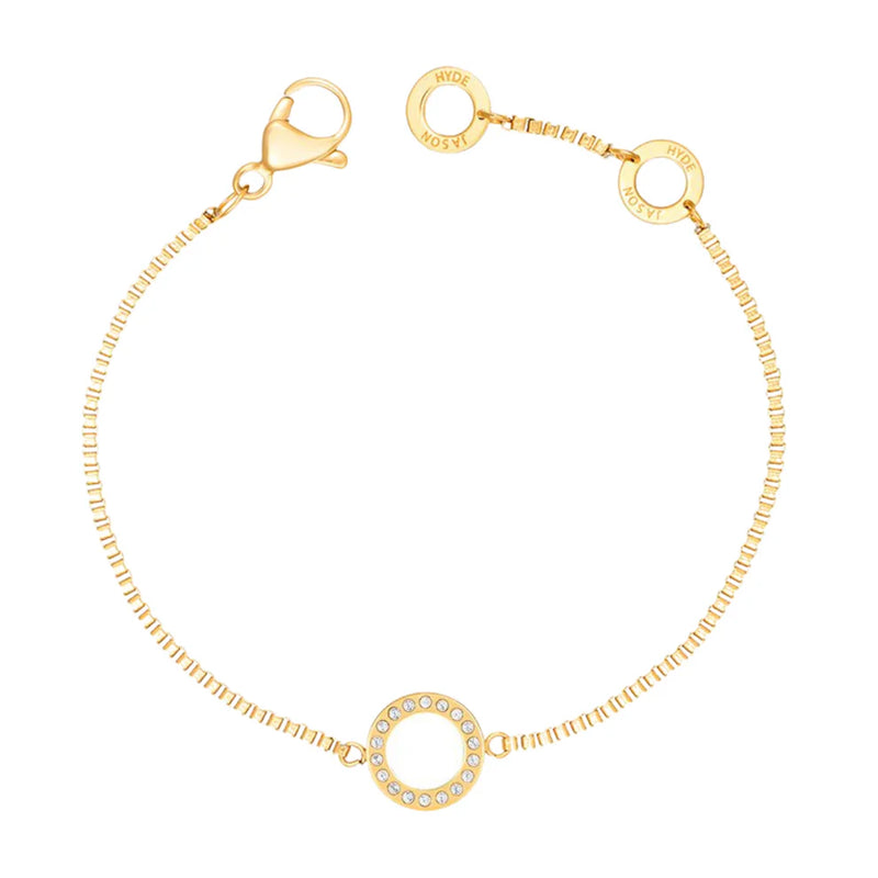 OCEAN WHITE CHAIN WHITE CHIP WITH ZIRCONIA BRACELET