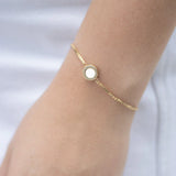 OCEAN WHITE CHAIN WHITE CHIP WITH ZIRCONIA BRACELET