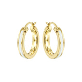WEWA SINGLE WHITE HOOPS GOLD