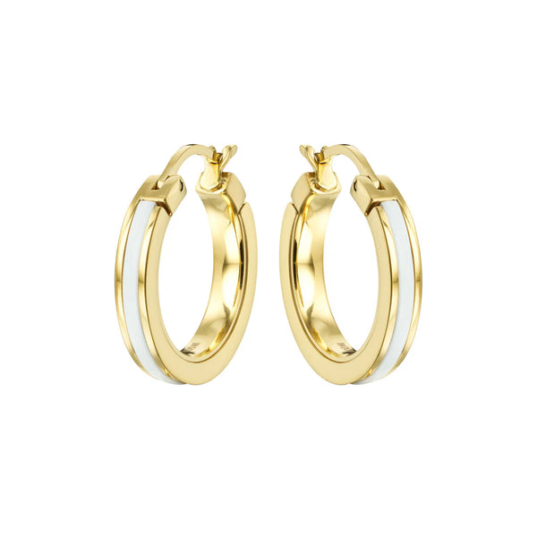 WEWA SINGLE WHITE HOOPS GOLD