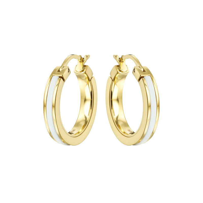 WEWA SINGLE WHITE HOOPS GOLD