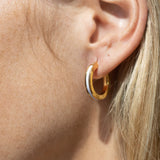 WEWA SINGLE WHITE HOOPS GOLD