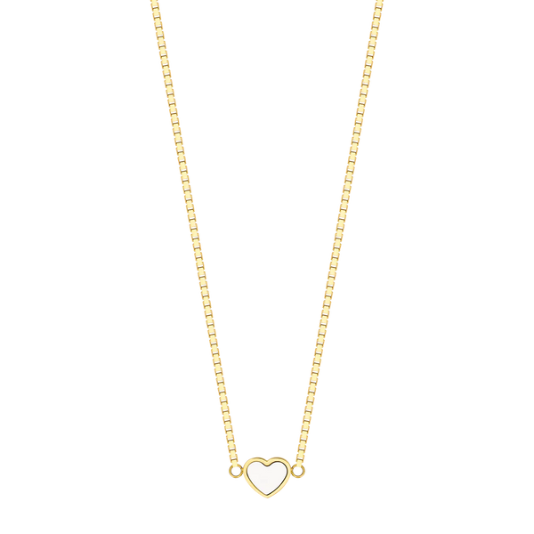 AMARE WHITE CHIP NECKLACE GOLD