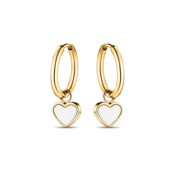 AMARE HOOPS HANGING WHITE CHIP