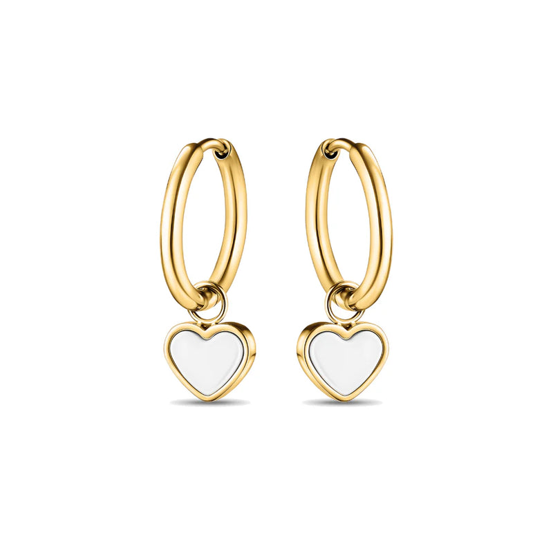 AMARE HOOPS HANGING WHITE CHIP