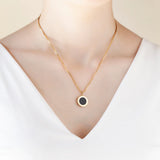 OCEAN BLACK CHIP NECKLACE
