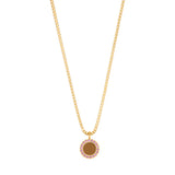 OCEAN NUTHELL CHIP WITH COLORED ZIRCONIA NECKLACE