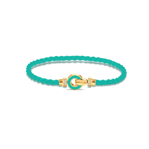 NEREIDA CORD WITH ZIRCONIA TURQUOISE
