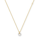 LIFESAVER WHITE CHIP WITH ZIRCONIA NECKLACE