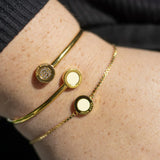 OCEAN CAPPUCCINO AND PAVE CHIPS BANGLE
