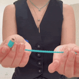 THALASSA METALLIC SILVER CHAIN WHITE CHIP WITH ZIRCONIAS MAGNET