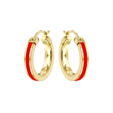 WEWA SINGLE RED HOOPS GOLD