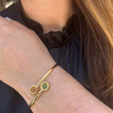OCEAN OLIVE GREEN AND NUTSHELL CHIPS BANGLE