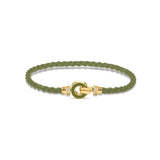 NEREIDA CORD WITH ZIRCONIA OLIVE GREEN