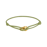 WEWA OLIVE GREEN CORD AND OLIVE CHIP BRACELET