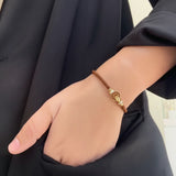 NEREIDA CORD WITH ZIRCONIA NUTSHELL