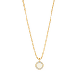 OCEAN CAPPUCCINO CHIP WITH ZIRCONIA NECKLACE