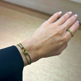 WEWA OLIVE GREEN CORD AND BLACK CHIP BRACELET