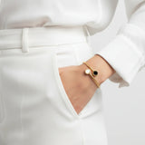OCEAN CAPPUCCINO AND BLACK CHIPS BANGLE