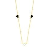 AMARE BLACK AND WHITE CHIPS TRIO NECKLACE